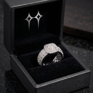 Fine Line Ring | Anillo con VVS Chapado en Oro blanco