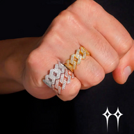 Chain Ring | Anillo con Moissanite