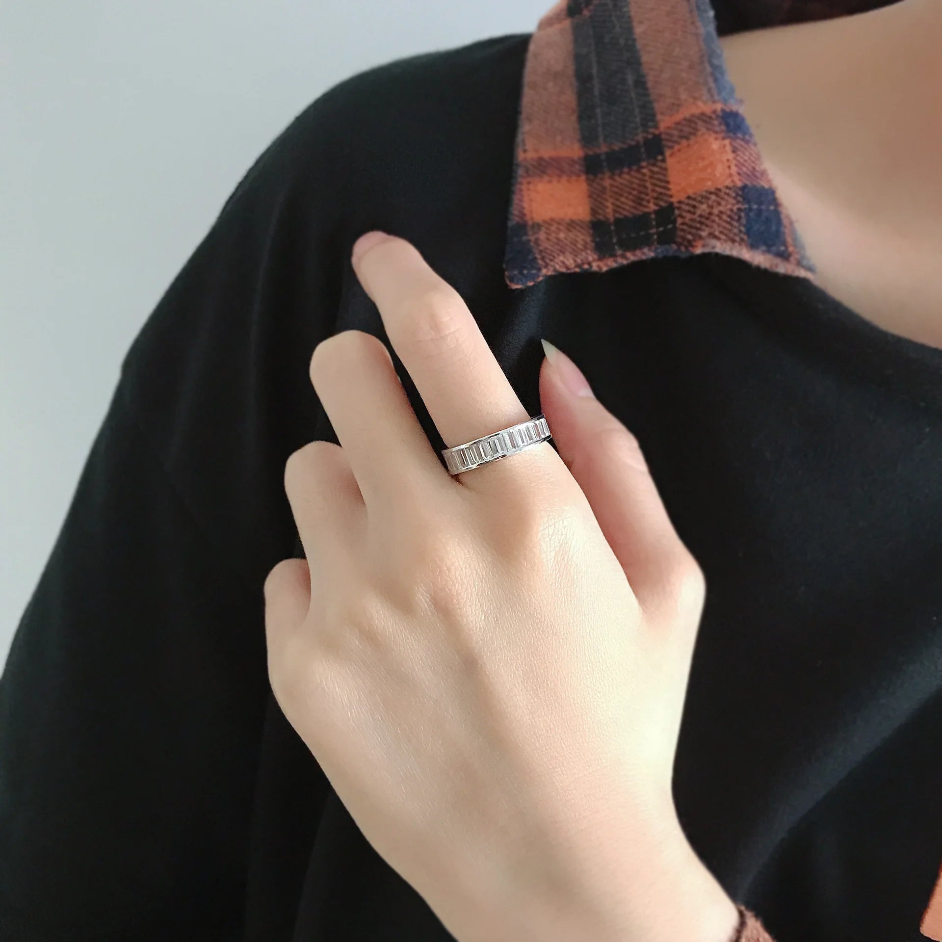 Baguette | Anillo modular con Moissanite