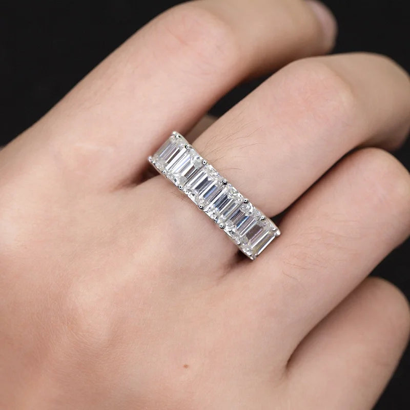 Baguette | Anillo modular con Moissanite