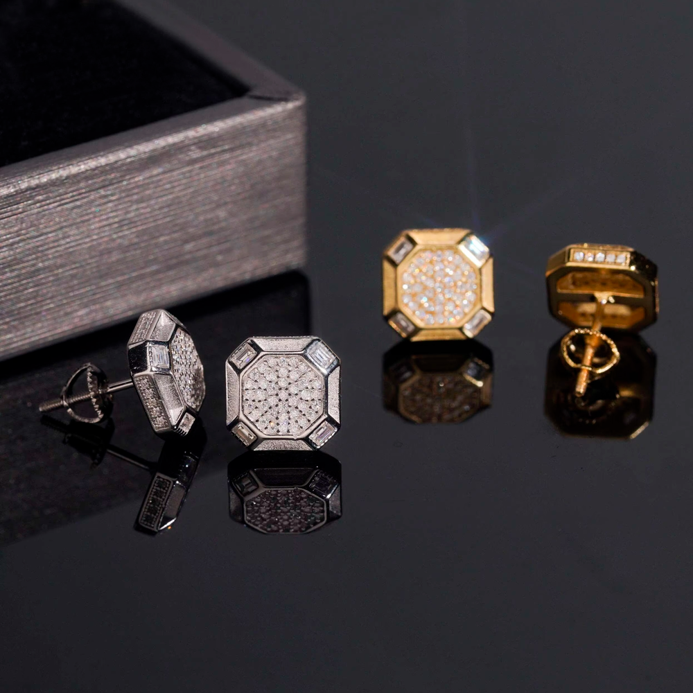 Octogonal | Pendientes Moissanite