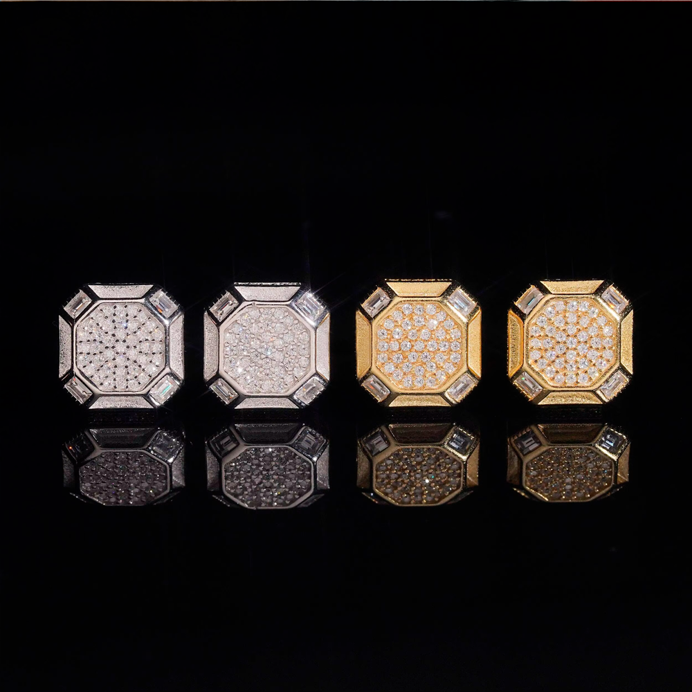 Octogonal | Pendientes Moissanite