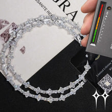 Cadena | Pulsera de Cruz con Diamantes Moisanita 3mm VVS de Plata 925