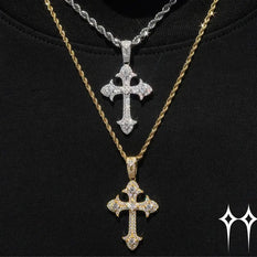 Colgante de cruz de moisanita Plata 925 - Plata Plata