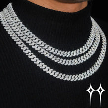 Ready to Ship 48H Shipping Pass Diamond Tester 925 Silver 10MM Two Row Regular Popular Moissanite Cuban Link Chain