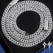 Ready to Ship 48H Shipping Pass Diamond Tester 925 Silver 10MM Two Row Regular Popular Moissanite Cuban Link Chain