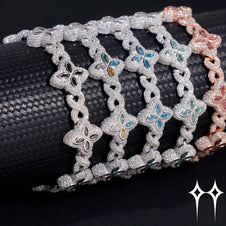 Pulsera Moissanita con diseño ’floret’ - Plata 925
