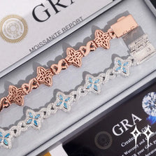 Pulsera Moissanita con diseño ’floret’ - Plata 925